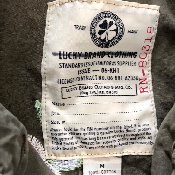 Lucky Brand Embroidered utilitarian olive Jacket - Picture 5 of 8